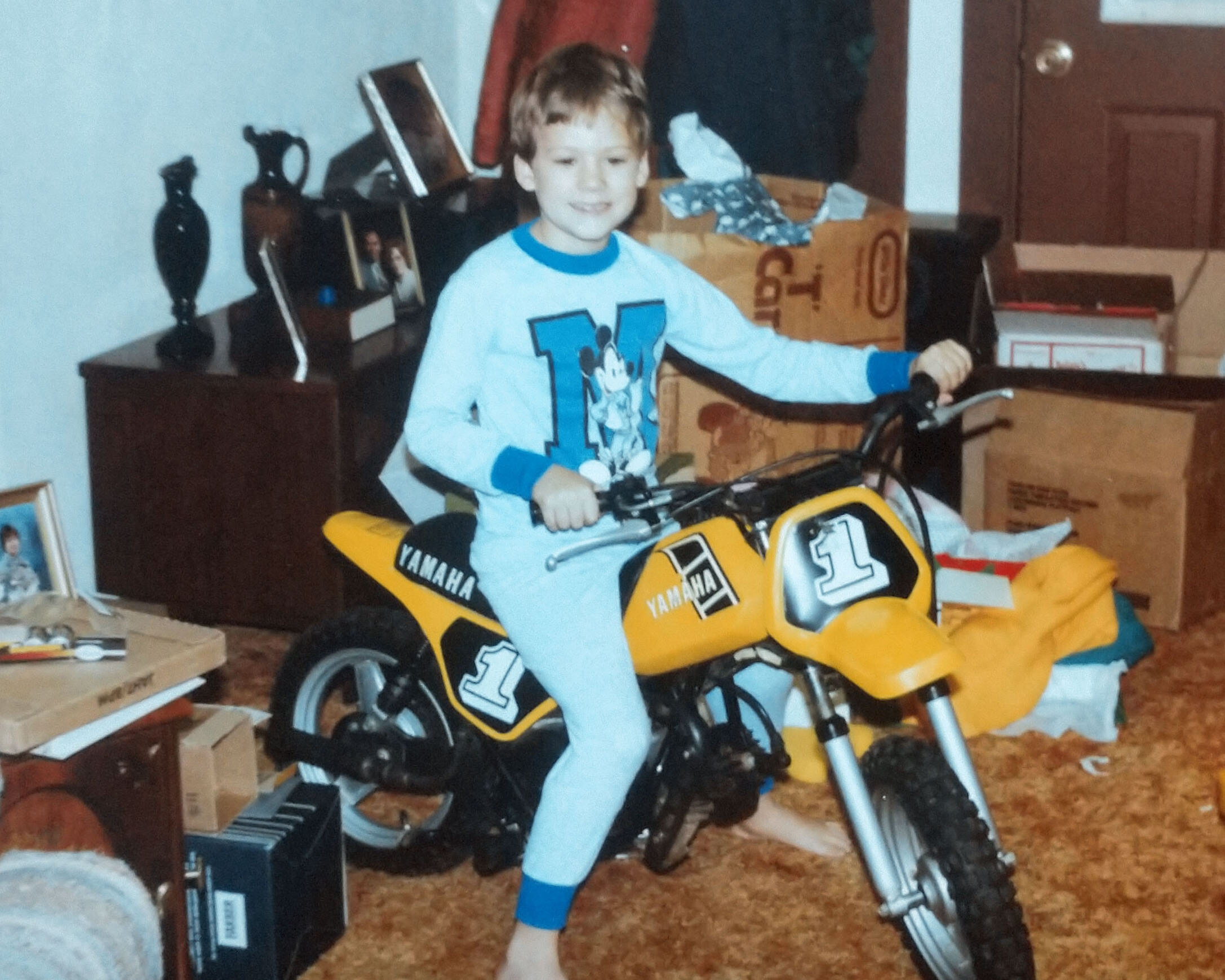Young Boy on a Motorcycle